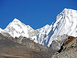 03 Nangpai Gosum I Close Up From Nguzumpa Glacier Crossing Nangpai Gosum I (7351m, also called Cho Aui or Pasang Lhamu Chuli) close up from crossing the Nguzumpa Glacier on the way from Gokyo to Cho La.